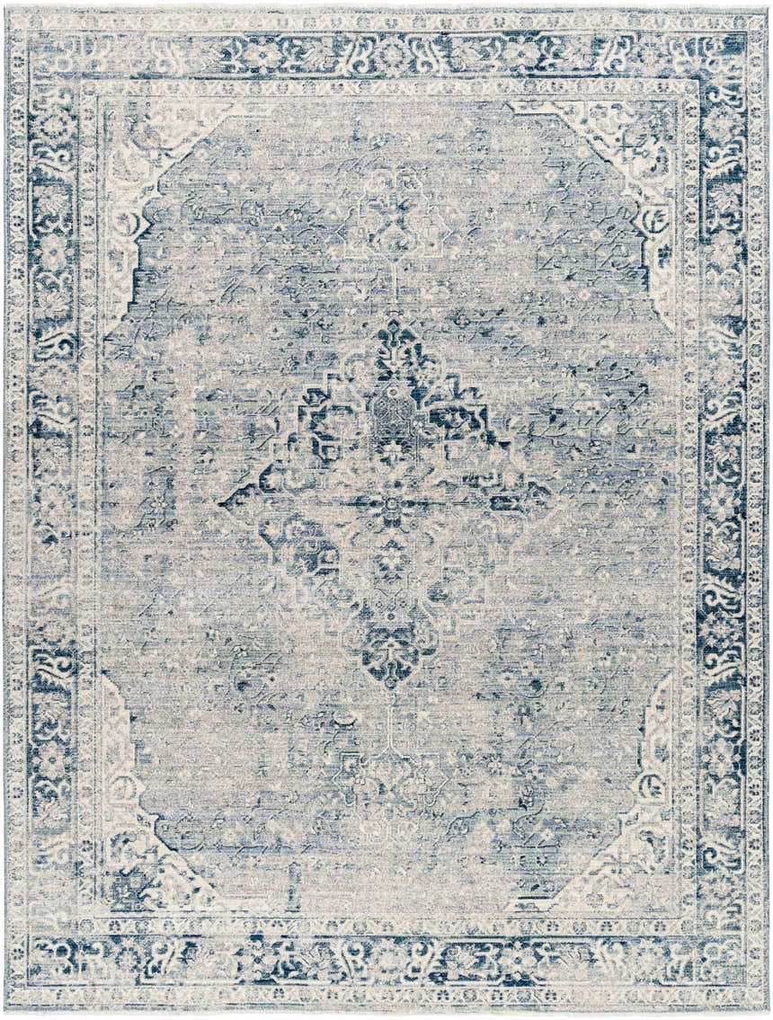 Sample Jemma Blue Medallion Area Rug - Clearance