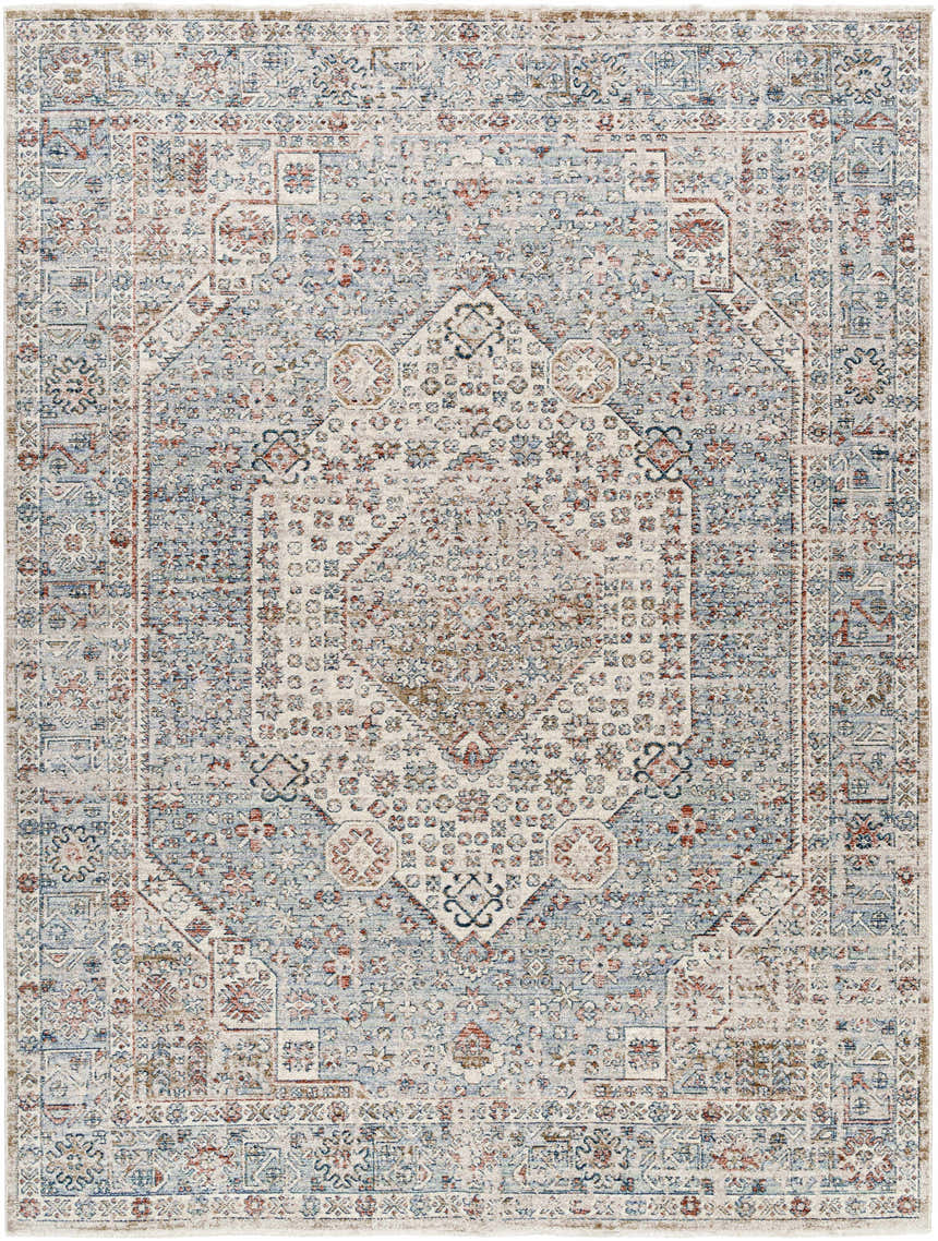 Sample Kalei Beige & Blue Area Rug - Clearance
