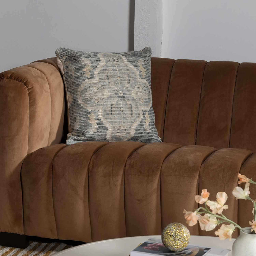 Bigaa Teal Medallion Throw Pillow