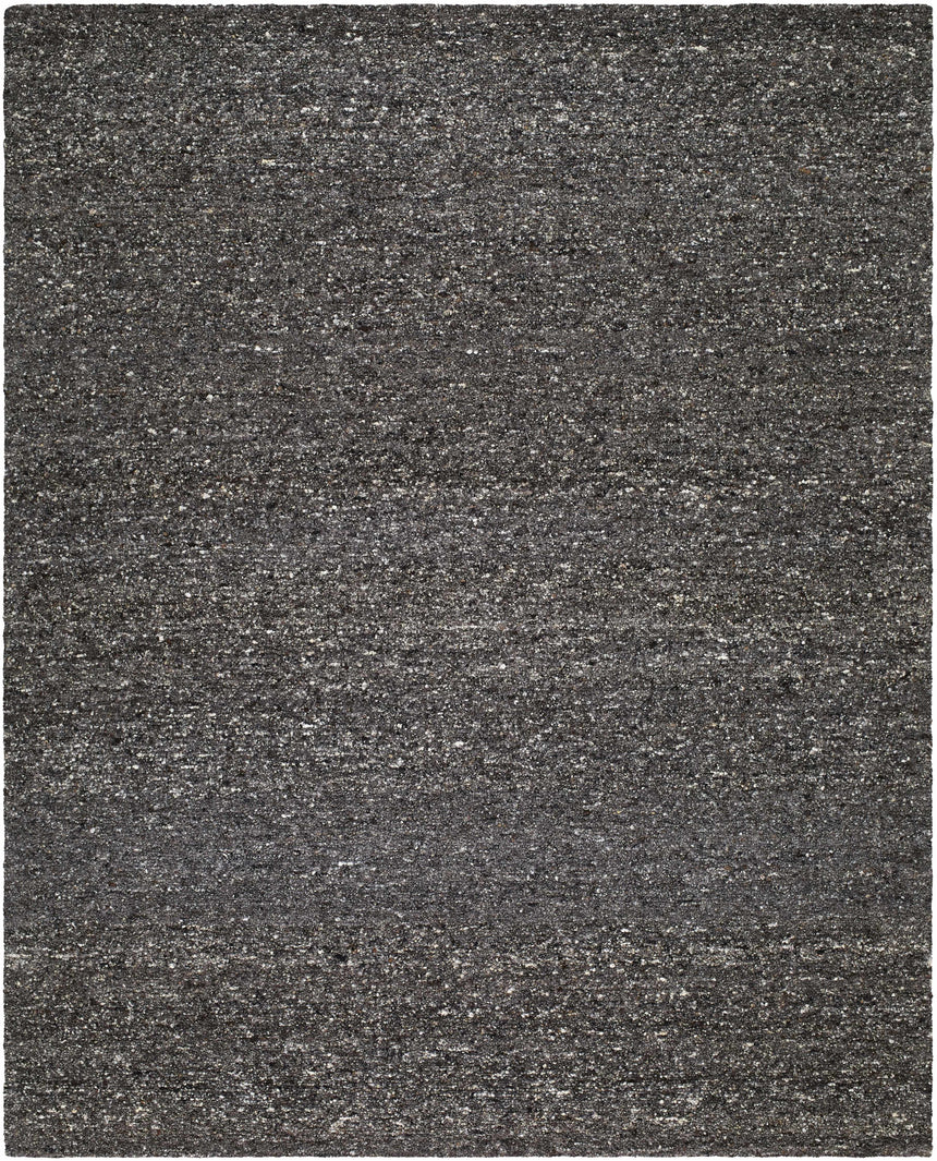 Made to Order Custom Size Sevan Black Wool Area Rug