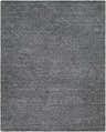 Close-up of the hand-tufted Sevan Charcoal Wool Area Rug. Features black, gray, and steel gray tones. Design-Rectangle-810