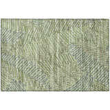 Close-up of Dalyn Sedona SN11 Moss Washable Area Rug. Machine-made polyester rug with aloe, beige, and olive tones.