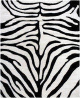 Dysis Black & White Zebra Print  Area Rug - Clearance