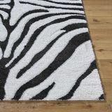 Dysis Black & White Zebra Print  Area Rug - Clearance