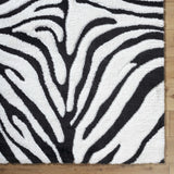 Dysis Black & White Zebra Print  Area Rug - Clearance