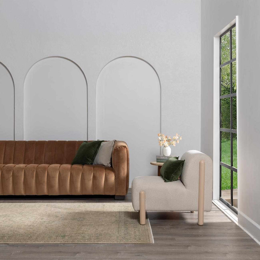 Navya Light Beige Luxe Wool Area Rug