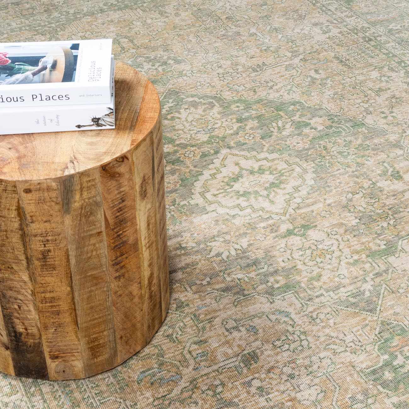 Navya Light Beige Luxe Wool Area Rug