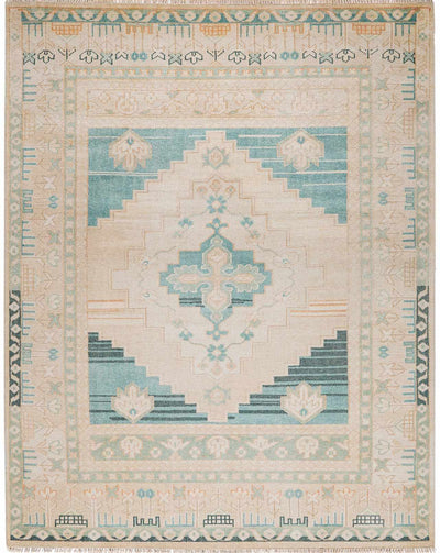 Songculan Teal Wool Rug