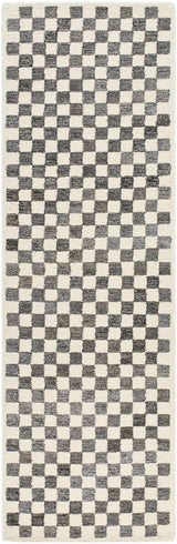 Halen Taupe Checkered Area Rug