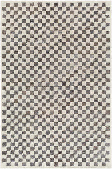 Made to Order Custom Size Halen Taupe Checkered Area Rug