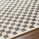 Made to Order Custom Size Halen Taupe Checkered Area Rug