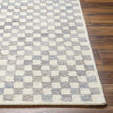 Made to Order Custom Size Halen Gray Checkered Area Rug