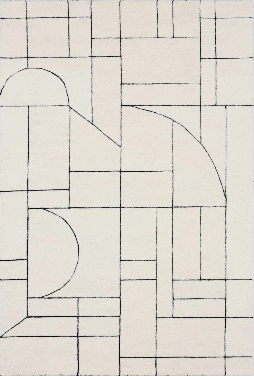 Fusao Rose Cream Area Rug - Clearance