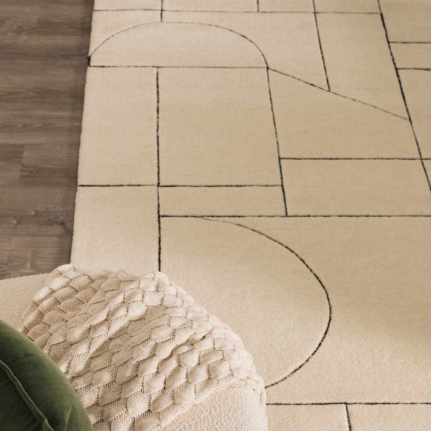 Fusao Rose Cream Area Rug - Clearance