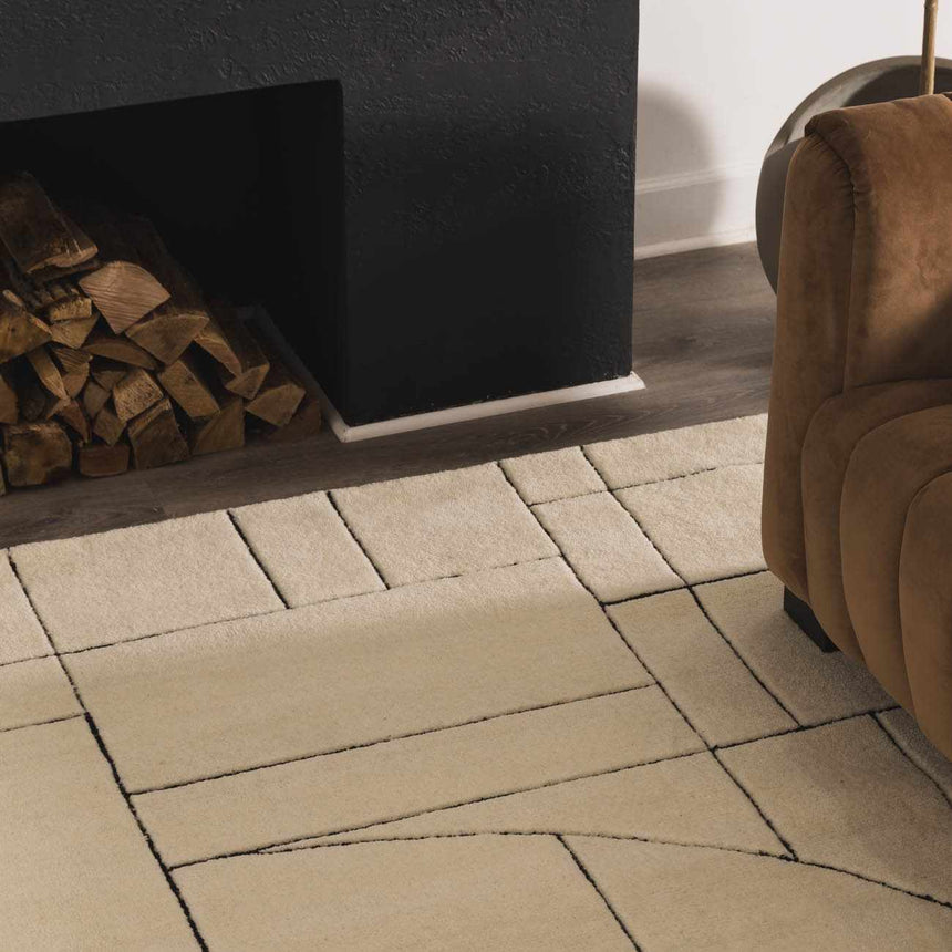 Fusao Rose Cream Area Rug - Clearance