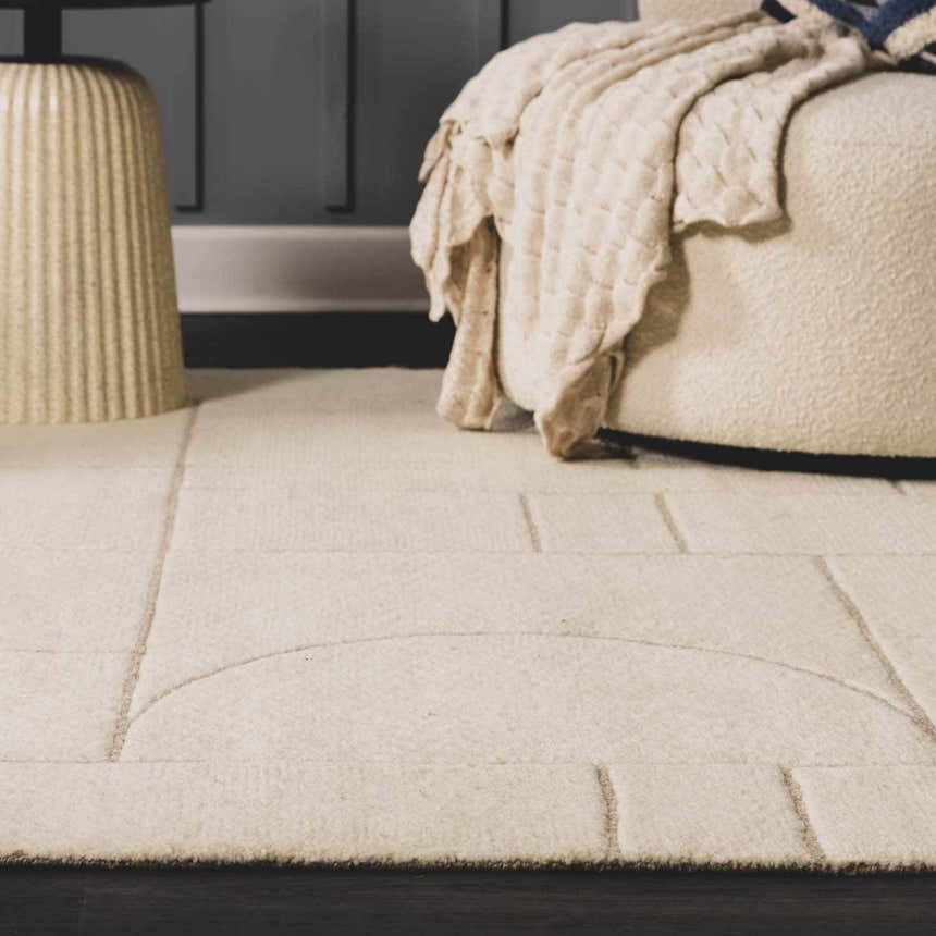 Made to Order Custom Size Fusao Beige Area Rug