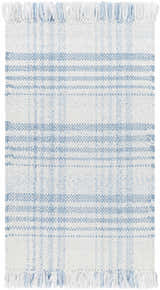 Made to Order Custom Size Inara Blue Plaid Area Rug