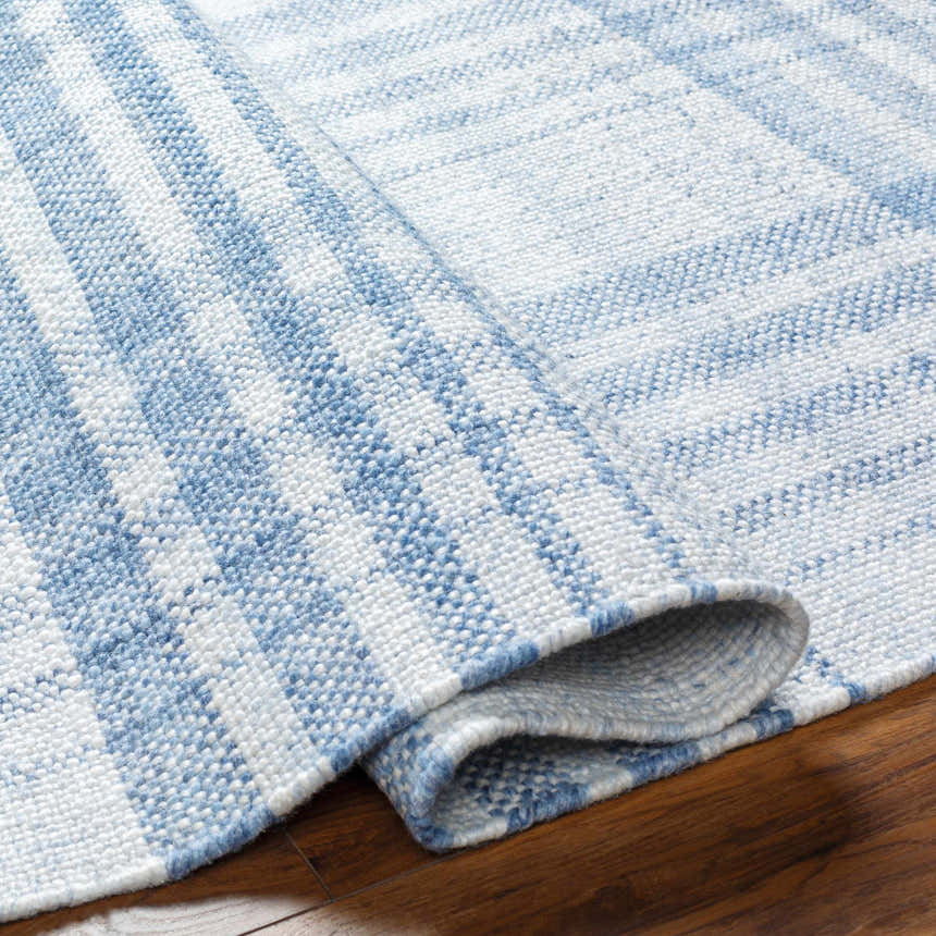 Made to Order Custom Size Inara Blue Plaid Area Rug