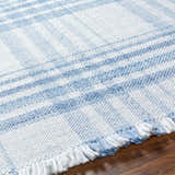 Made to Order Custom Size Inara Blue Plaid Area Rug