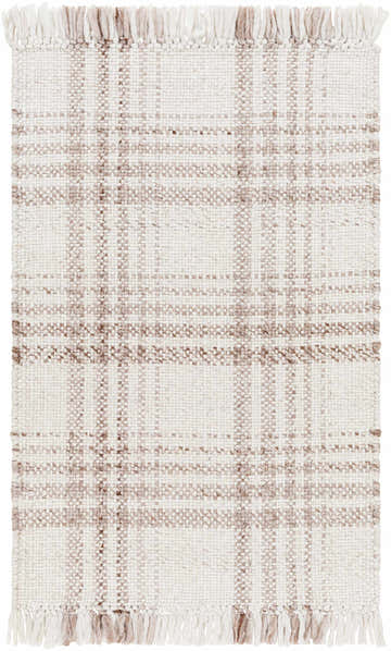 Made to Order Custom Size Inara Light Brown Plaid Area Rug