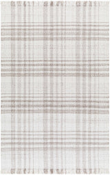 Inara Light Brown Plaid Hand Woven Area Rug