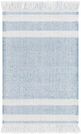 Made to Order Custom Size Loic Silver Blue Area Rug