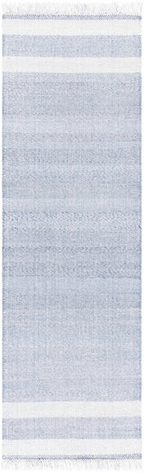 Made to Order Custom Size Loic Silver Blue Area Rug