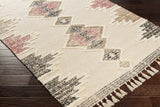 Kingborough Cream/Pink Cotton Area Rug - Clearance