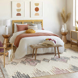 Kingborough Cream/Pink Cotton Area Rug - Clearance