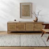 Made to Order Custom Size Olisa Cream & Gray Wool Area Rug