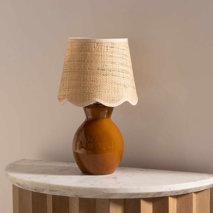 Salgareda Red Rattan Table Lamp