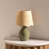 Salgareda Green Rattan Table Lamp