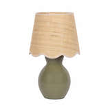 Salgareda Green Rattan Table Lamp