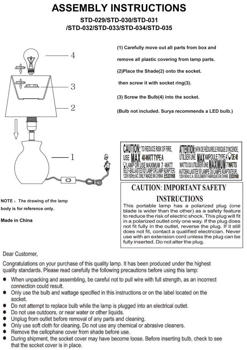 Salgareda Navy Table Lamp