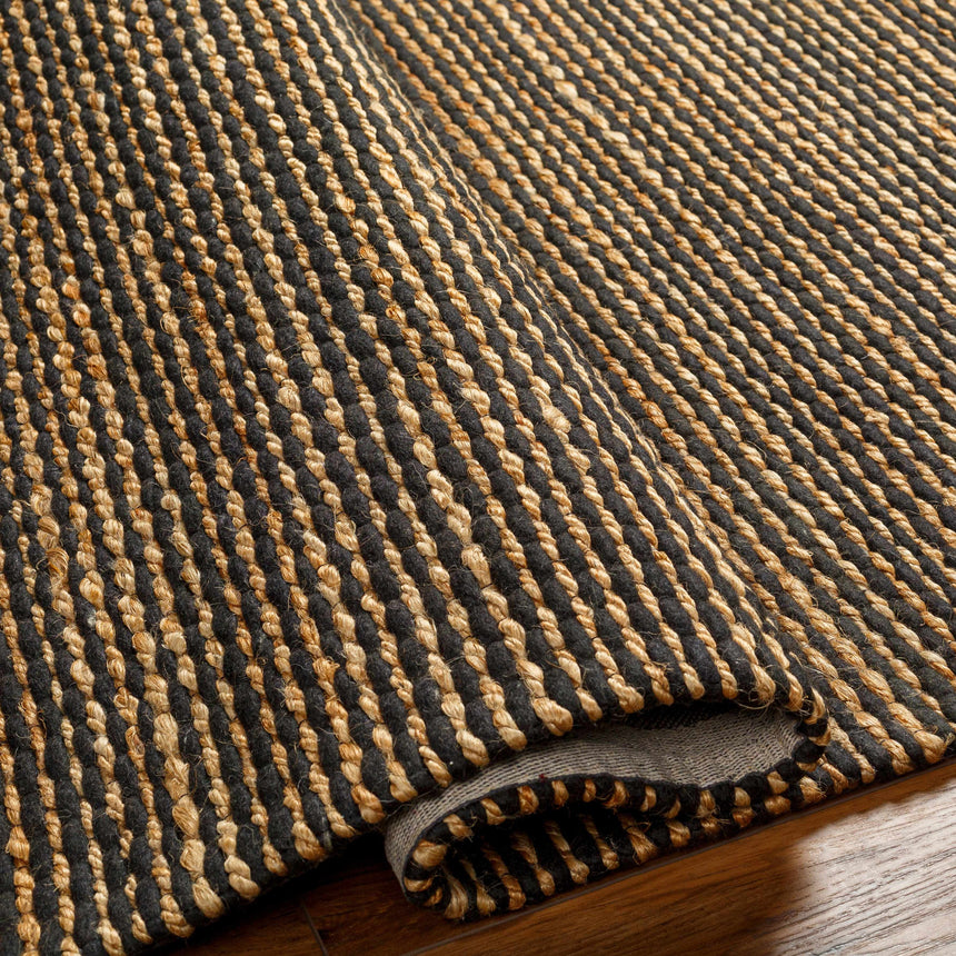 Made to Order Custom Size Riki Black Area Rug