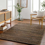 Made to Order Custom Size Riki Black Area Rug