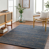 Made to Order Custom Size Riki Navy Area Rug