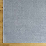 Sample Isako Blue & Gray Solid Washable Area Rug - Clearance