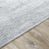 Isako Blue & Gray Solid Washable Area Rug - Clearance