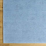 Sample Isako Blue Solid Washable Area Rug - Clearance