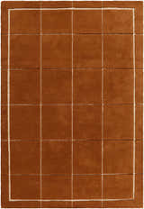 Made to Order Custom Size Siarl Burnt Orange Checkered Area Rug