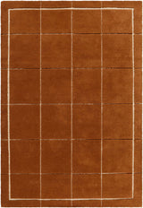 Made to Order Custom Size Siarl Burnt Orange Checkered Area Rug