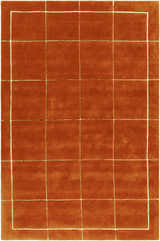 Made to Order Custom Size Siarl Burnt Orange Checkered Area Rug
