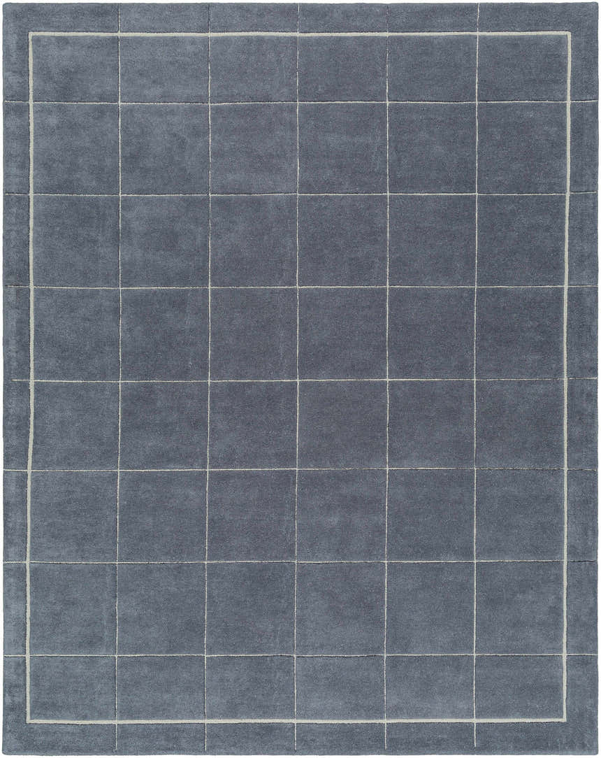 Made to Order Custom Size Siarl Dark Gray Checkered Area Rug