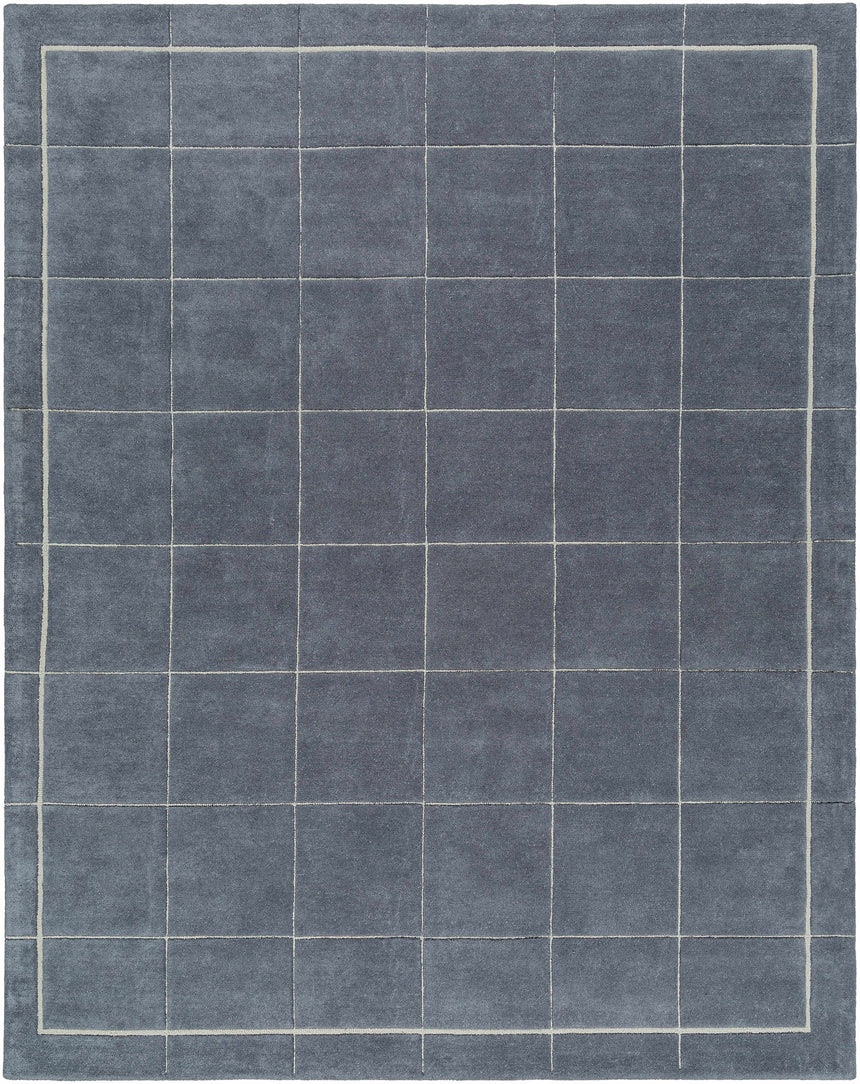 Made to Order Custom Size Siarl Dark Gray Checkered Area Rug