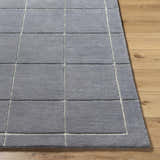 Made to Order Custom Size Siarl Dark Gray Checkered Area Rug