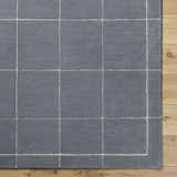 Made to Order Custom Size Siarl Dark Gray Checkered Area Rug