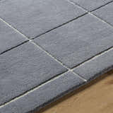 Made to Order Custom Size Siarl Dark Gray Checkered Area Rug