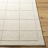 Made to Order Custom Size Siarl Cream Checkered Area Rug