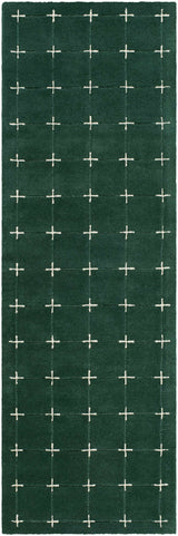 Sanvi Green Tufted Hand Tufted Wool Area Rug